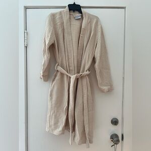 Parachute Cloud Cotton Beige Robe in Medium With Tote Bag